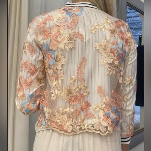 Loyd Ford Lace Bomber Jacket - Picture 3 of 6